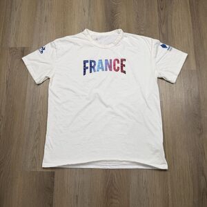 France Shirt Mens XL White Running Le Coq Sportif Olympic T-Shirt Tee France